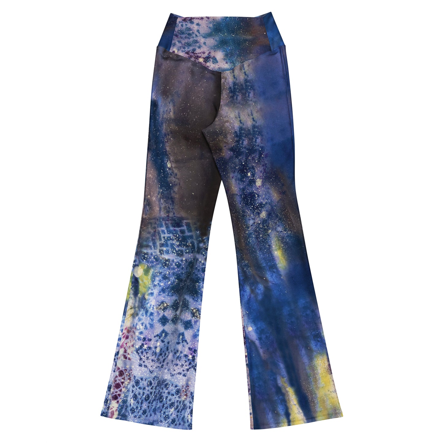 Purple Kaleidoscope Remix Flare leggings