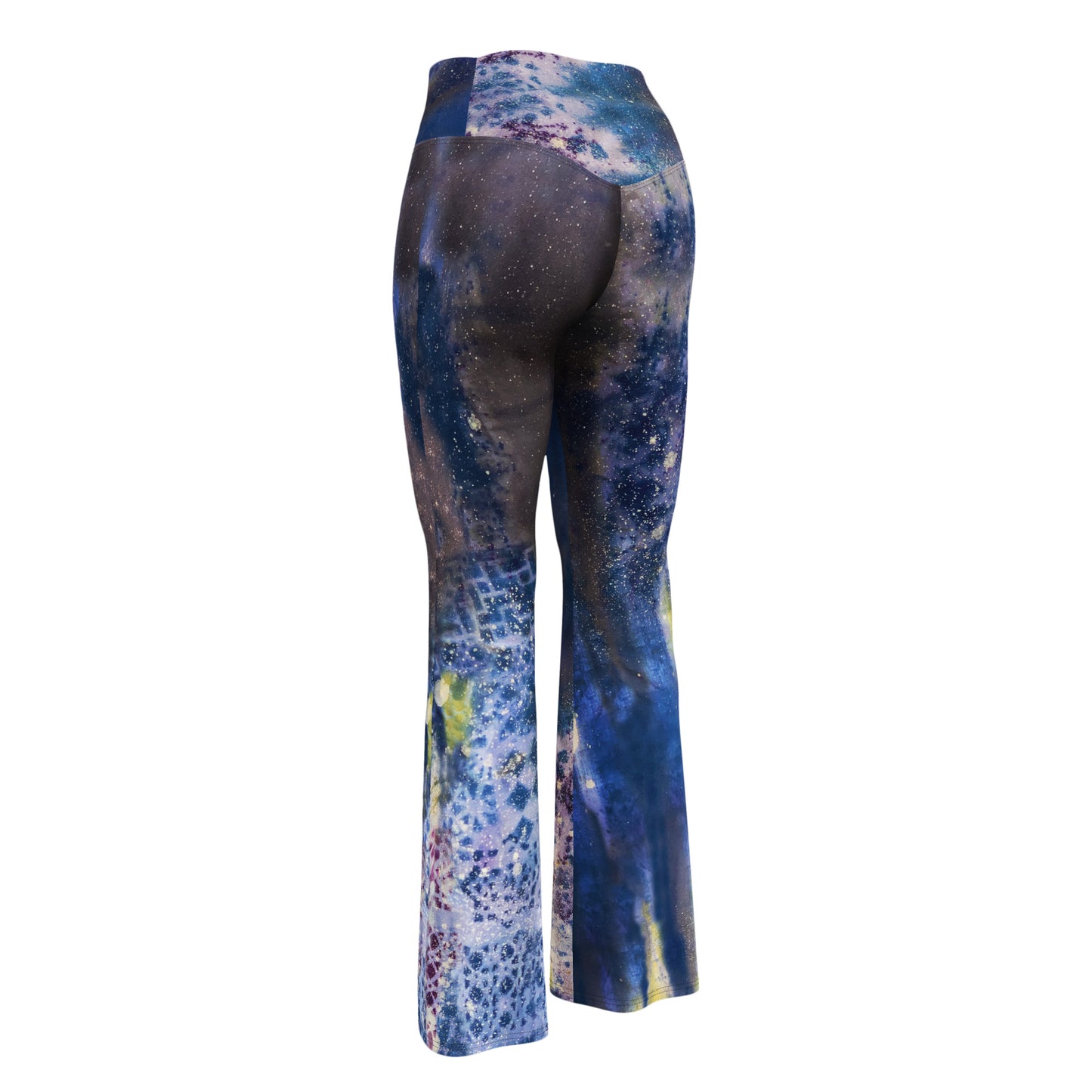 Purple Kaleidoscope Remix Flare leggings