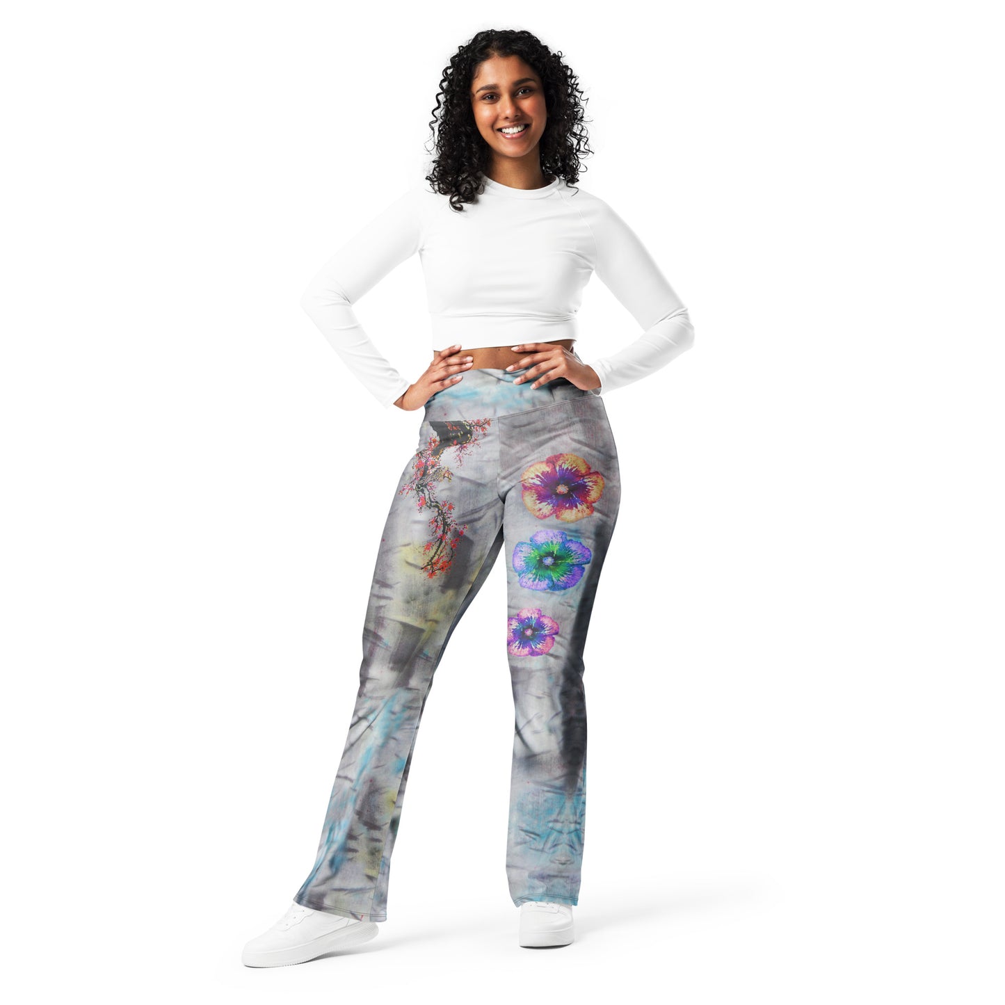 Kabloom High Waist Flare leggings