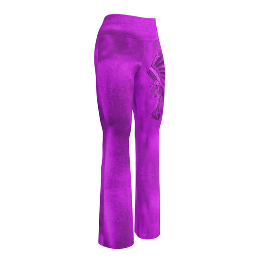 Hazey Breeze Hot Pink High Waisted Flare leggings