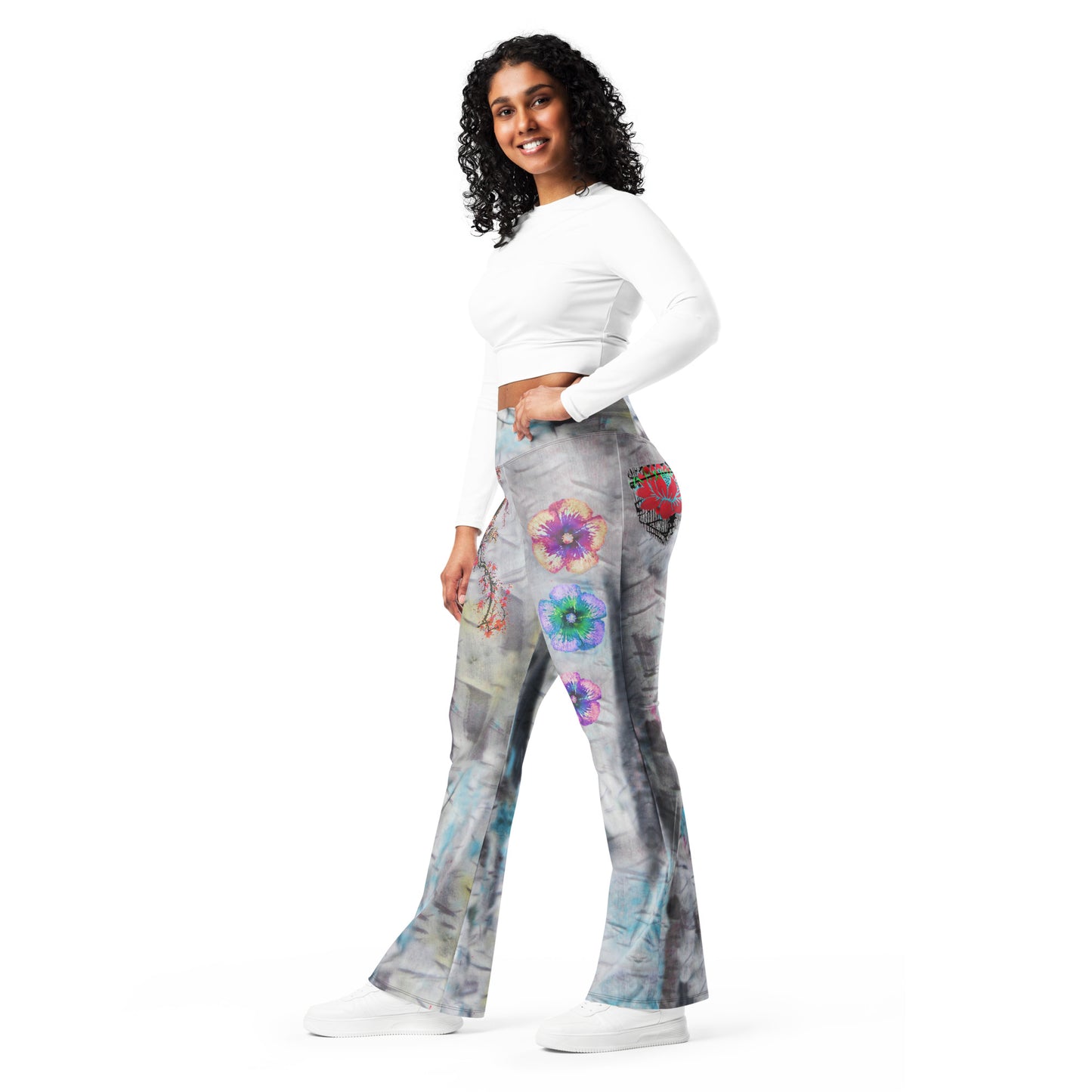 Kabloom High Waist Flare leggings