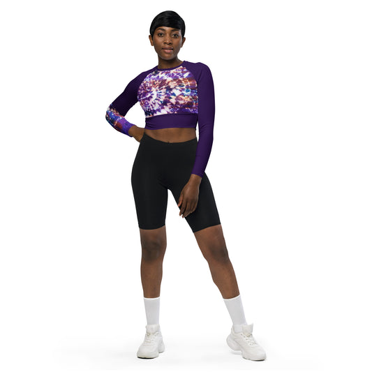 Cheer Tye Dye long-sleeve crop top