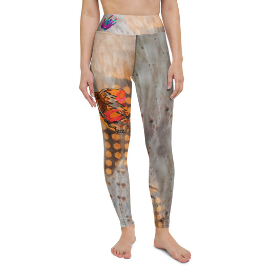 Desert Gold Skully Yoga Leggings