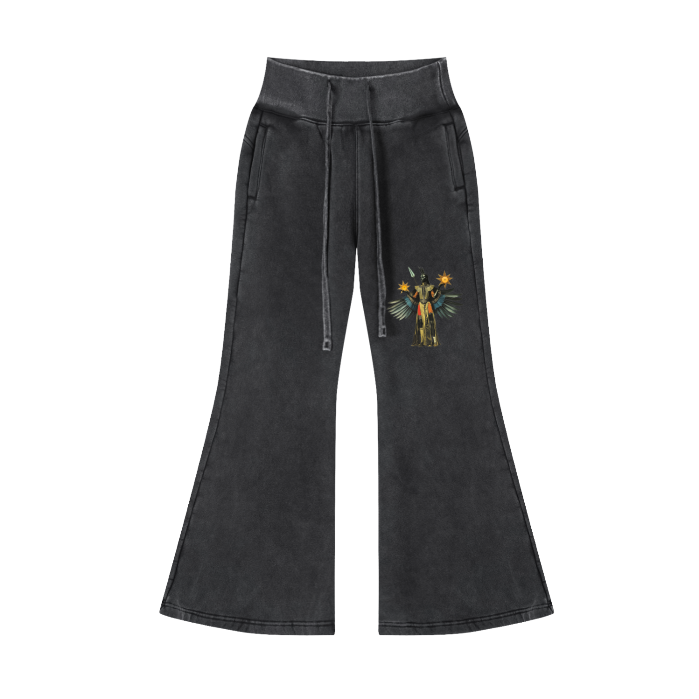 AmaruKhan Stars Vintage Washed Flared Fleece Pants