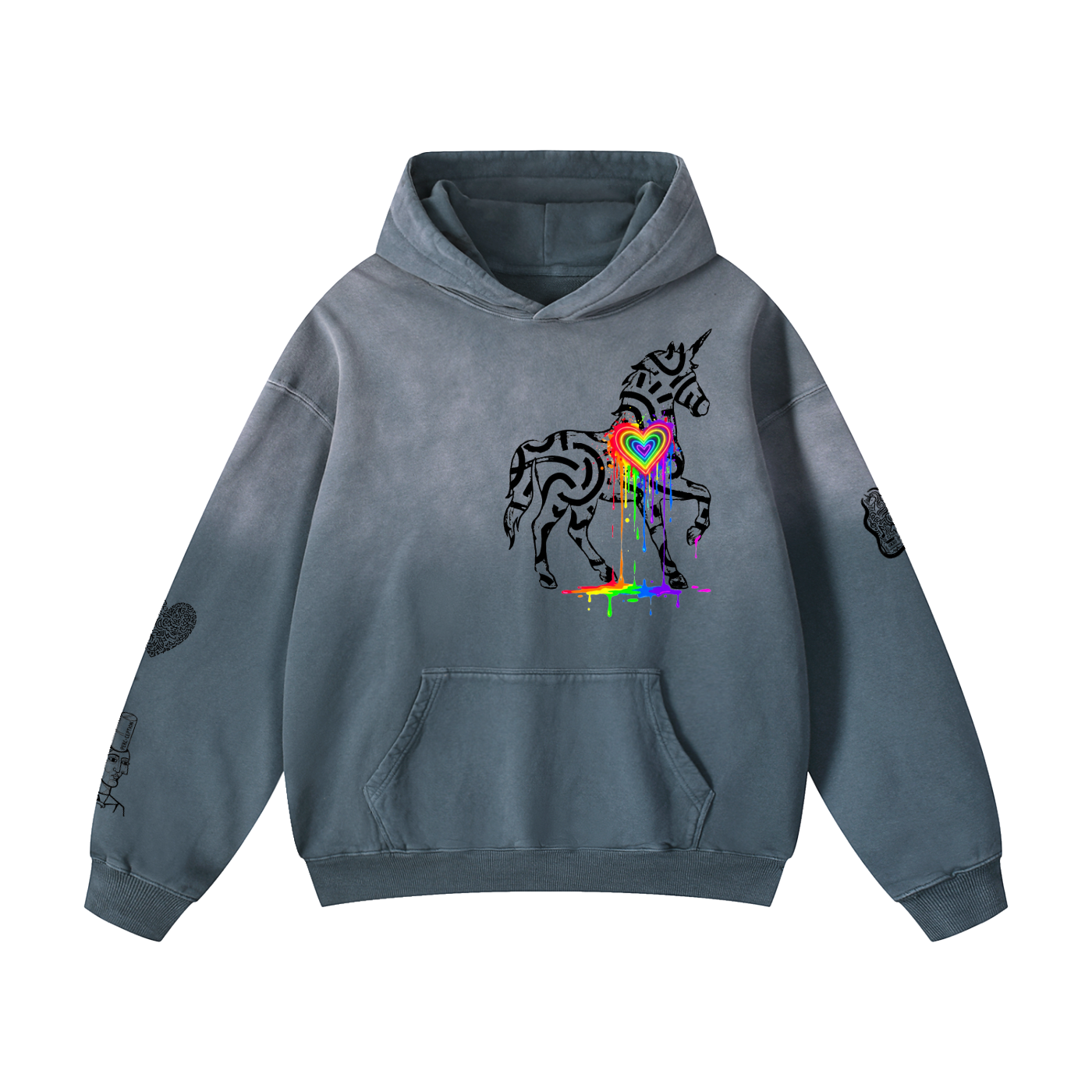 SQUIG Heavyweight Sunfade Oversized Hoodie