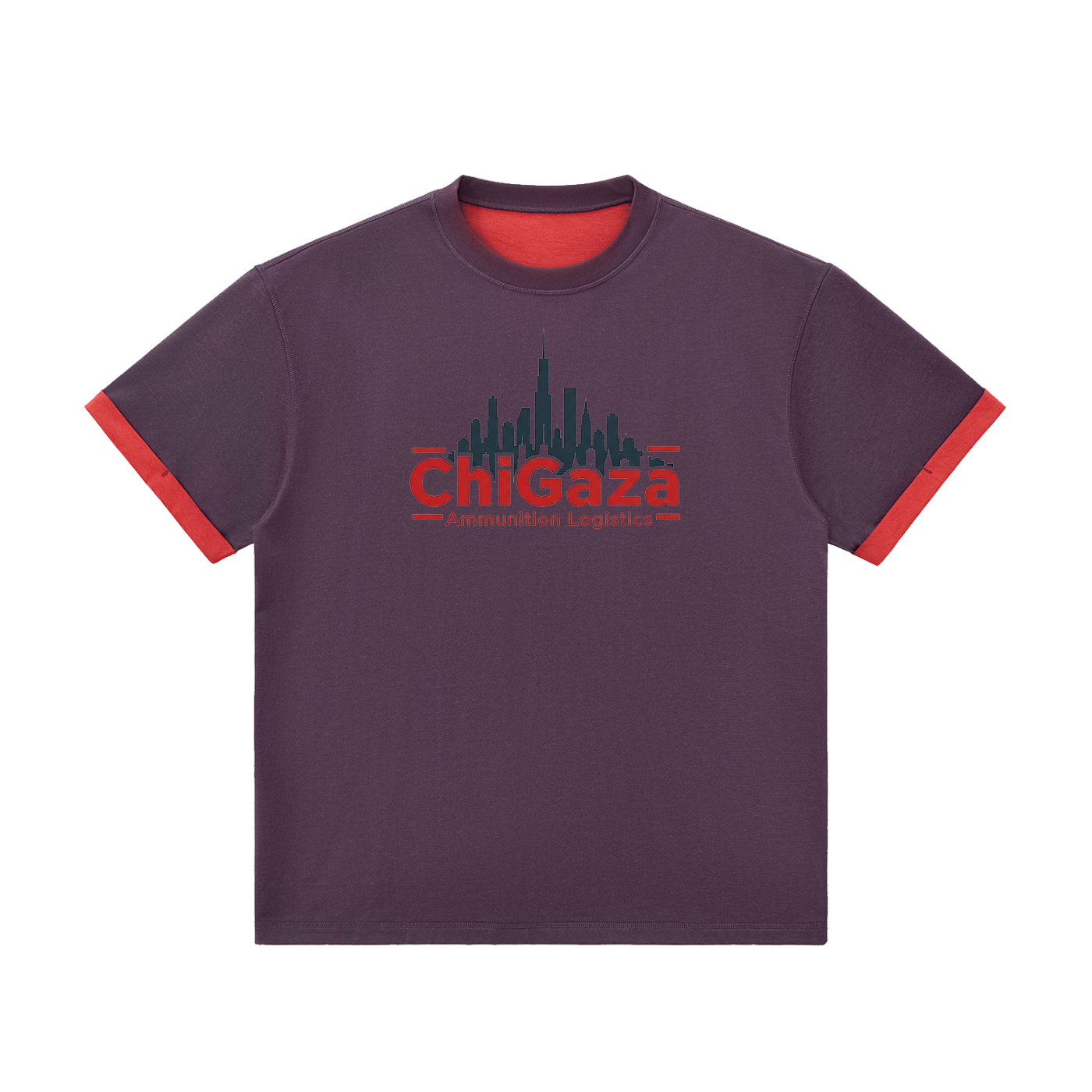 ChiGaza Chiraq Chicago Contrast Cuff Cuffed T-Shirt