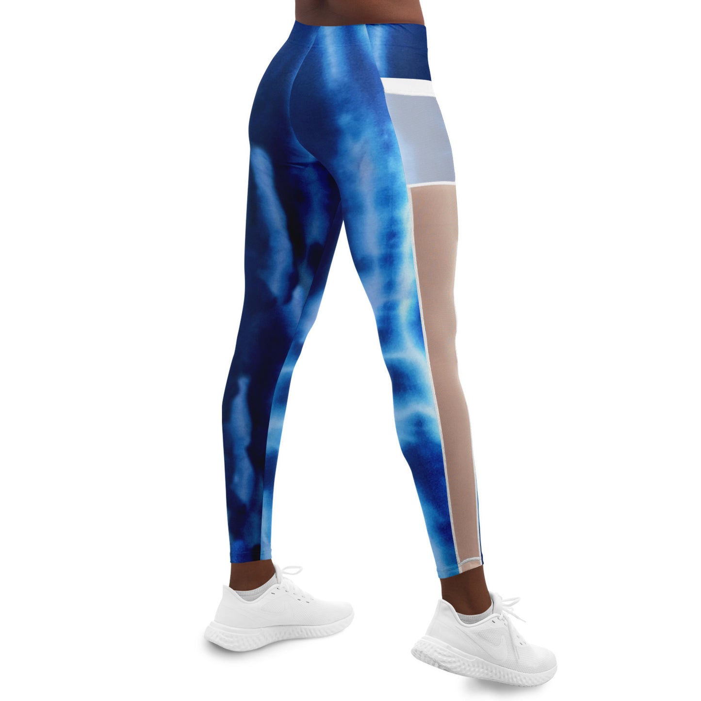 Shibori Indigo Mesh Pocket Legging