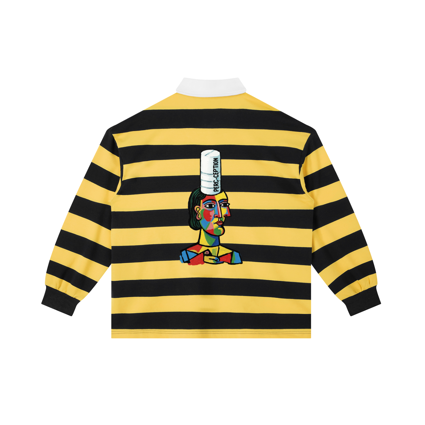 PERC CEPTION Color Block Stripe Polo Shirt