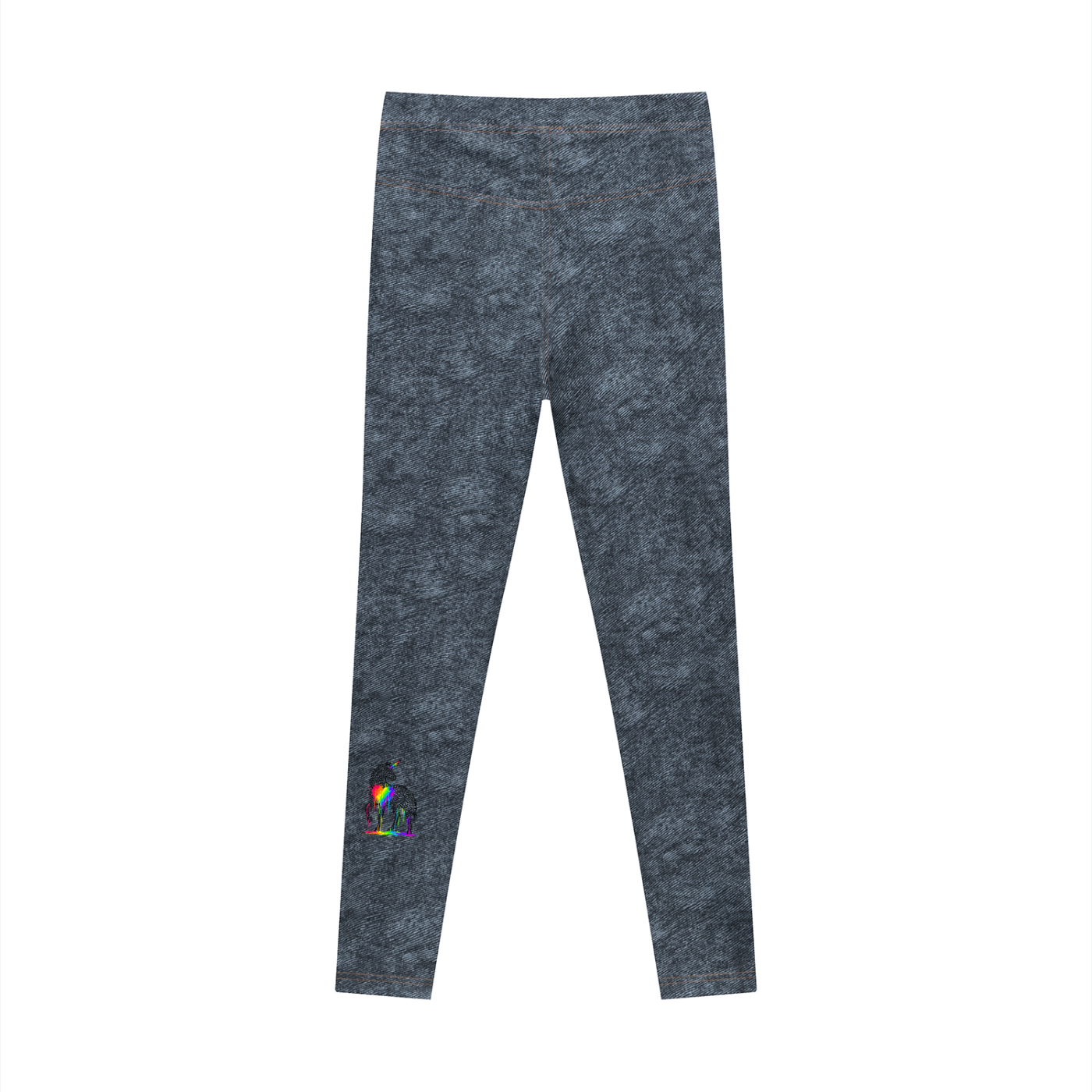 SQUIGGLE Women's Faux Denim Zip-Fly Leggings