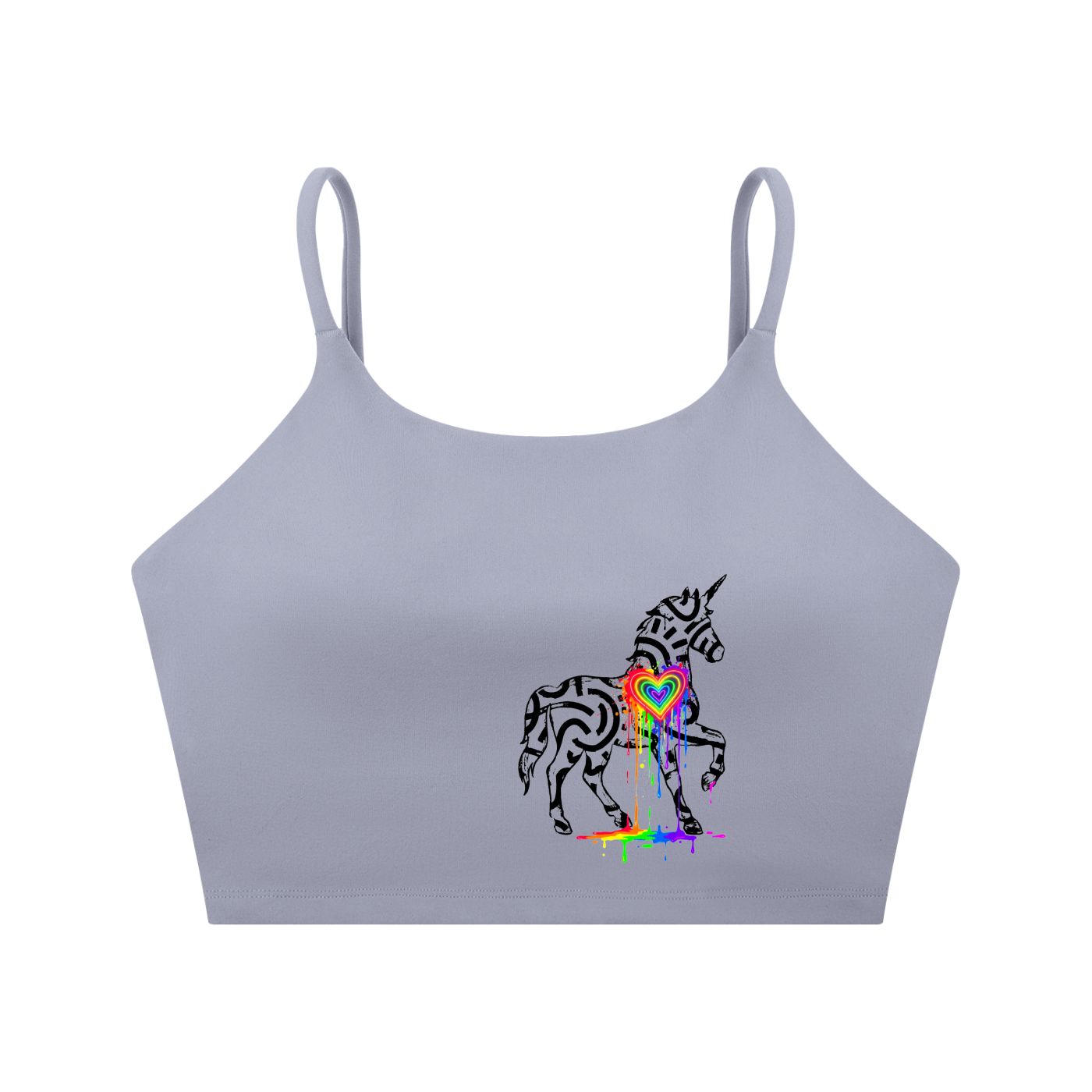 SQUIGGLE Spaghetti Strap Yoga Sports Bra