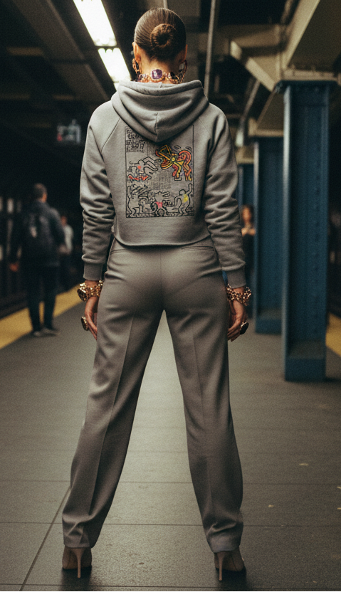 Vintage Washed Raw Edge Hoodie