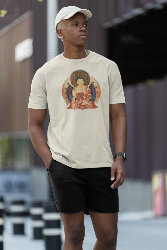 Fine Art Buddha Oil Paint Print Unisex Ultra Cotton Tee