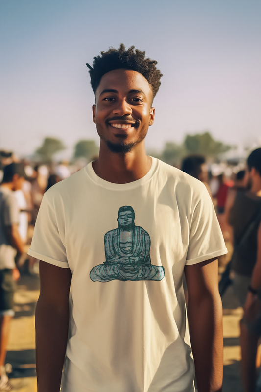 Fine Art Buddha Chalk Drawing Print Unisex Ultra Cotton Tee