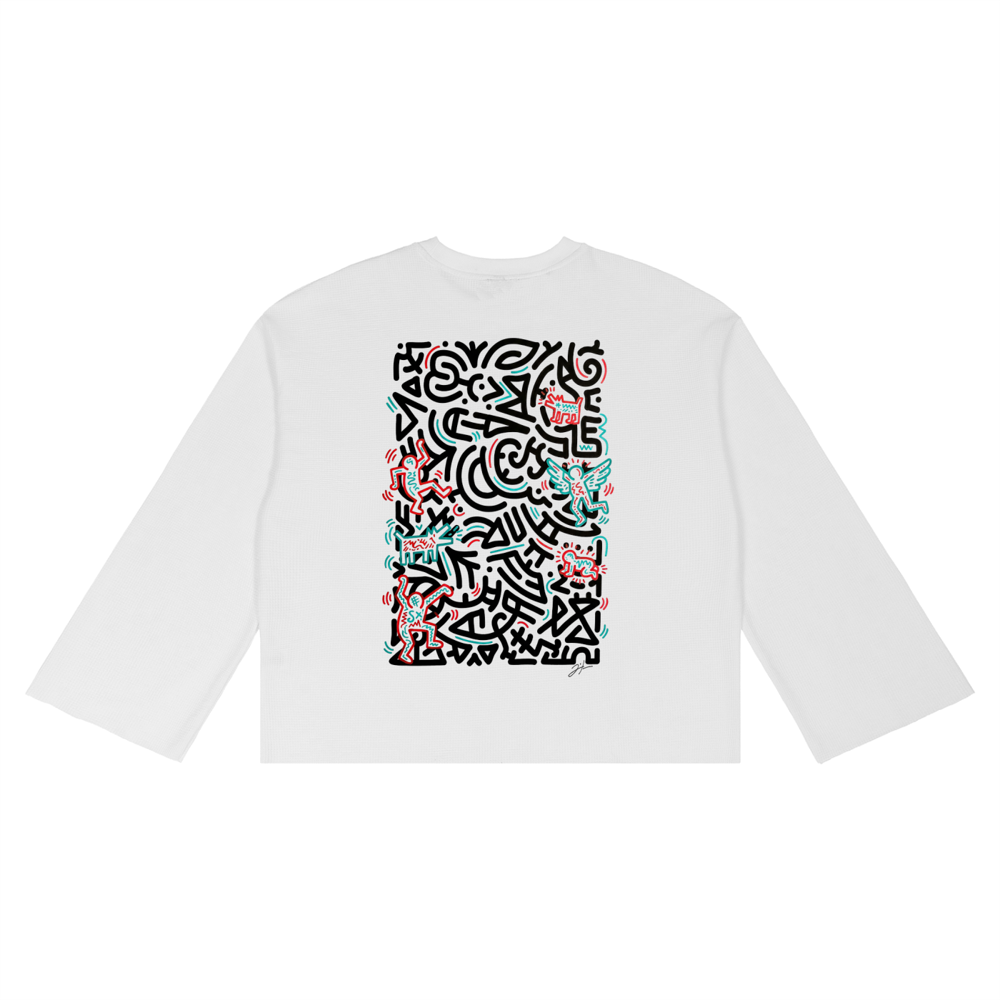 I Am the Way SQUIGGLE Unisex Waffle Raw Edge T-Shirt