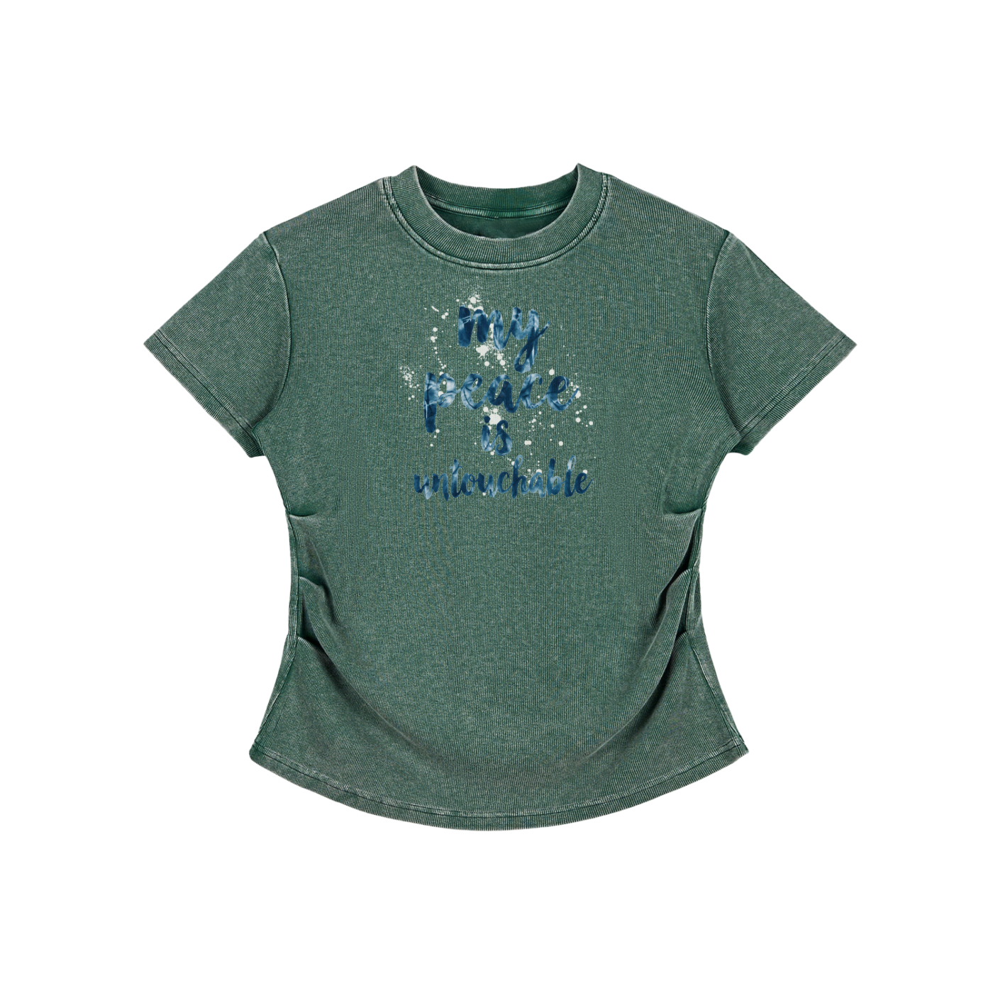 My Peace is Untouchable Vintage Washed Bodycon Cotton T-Shirt