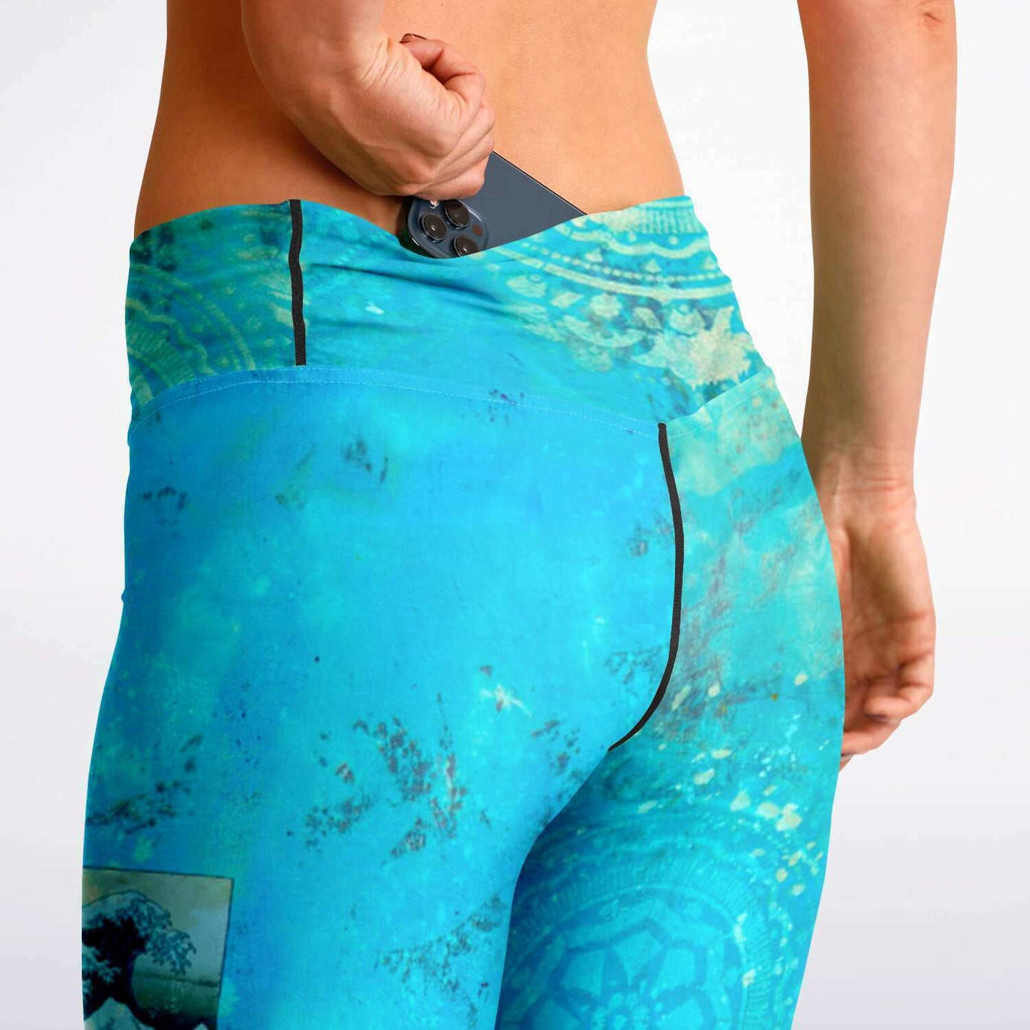 Deep Ocean High Waist Flare Leggings