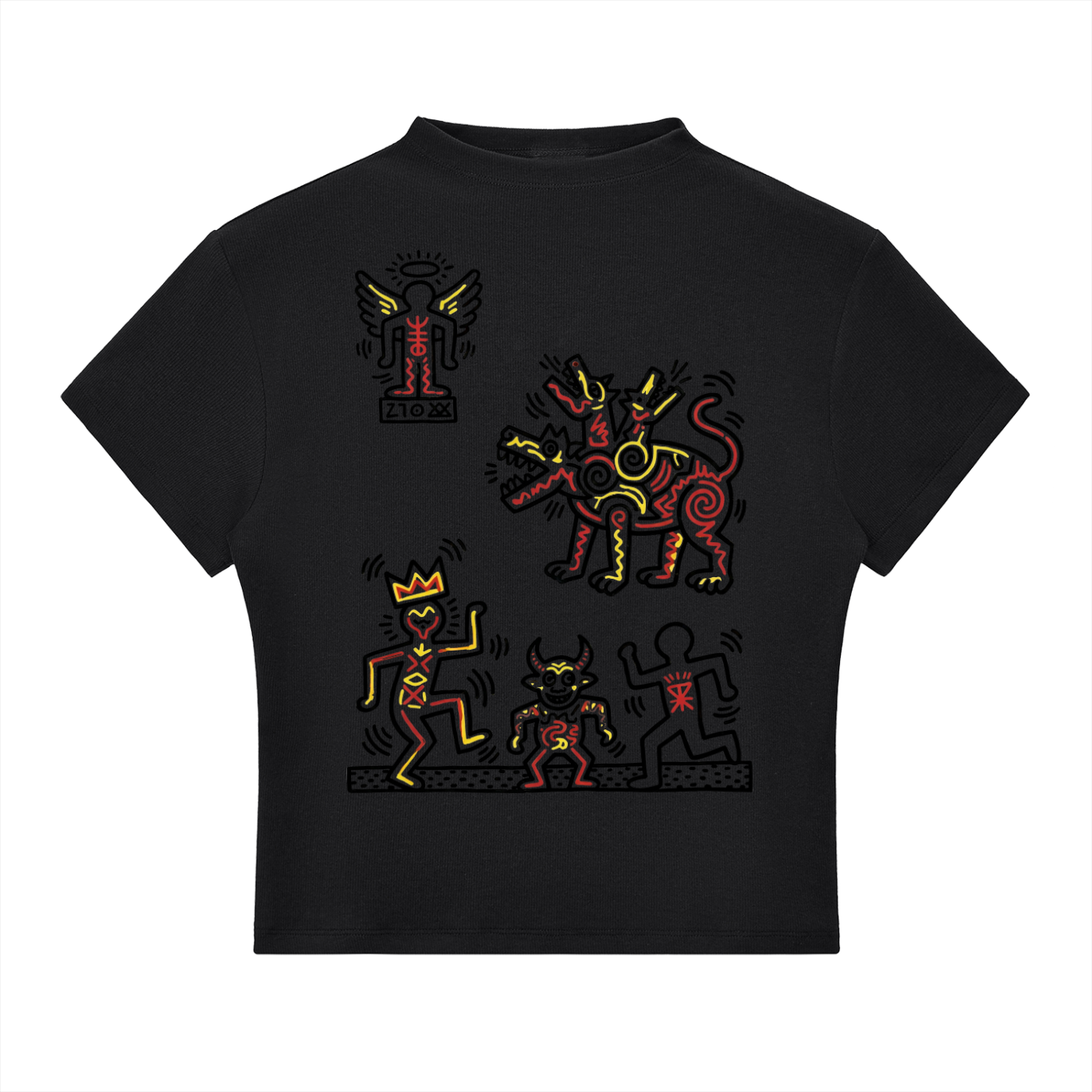 1986 Glyphs Essential Slim Fit Mock Neck T-Shirt