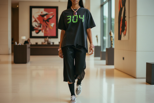 304 Vintage Wash Boxy Distressed Hem T-Shirt