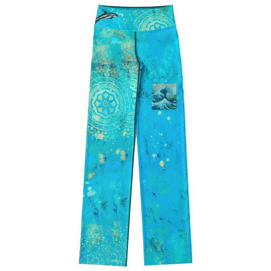 Deep Ocean High Waist Flare Leggings