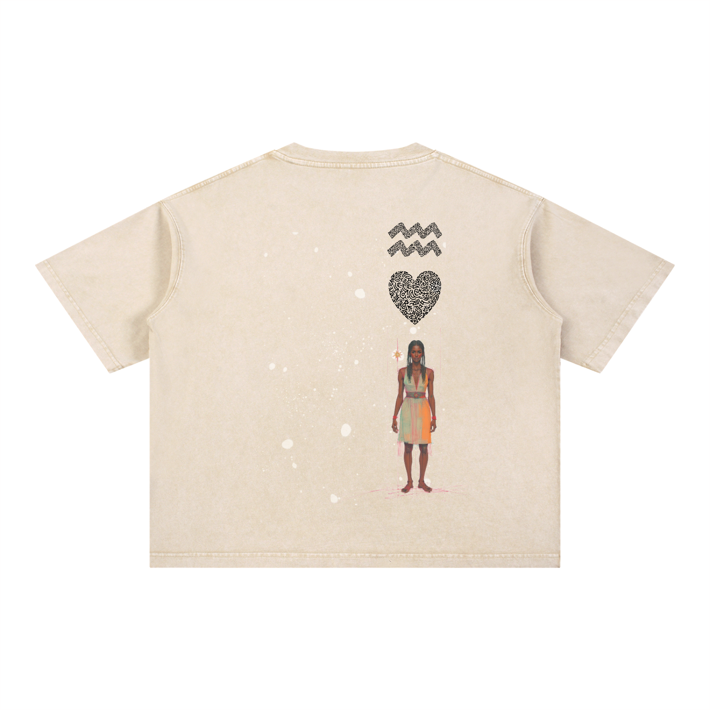 Amaru Khan Mineral Wash Boxy Cotton T-Shirt