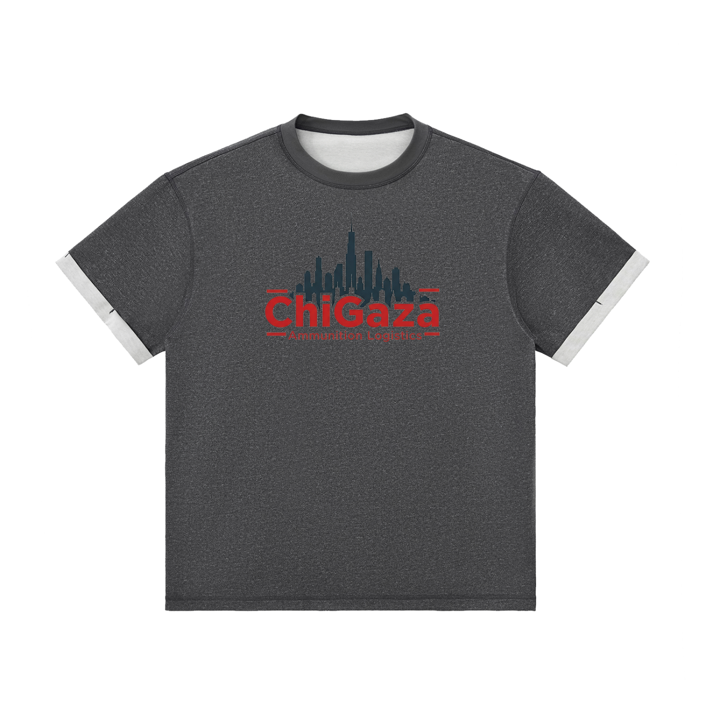 ChiGaza Chiraq Chicago Contrast Cuff Cuffed T-Shirt