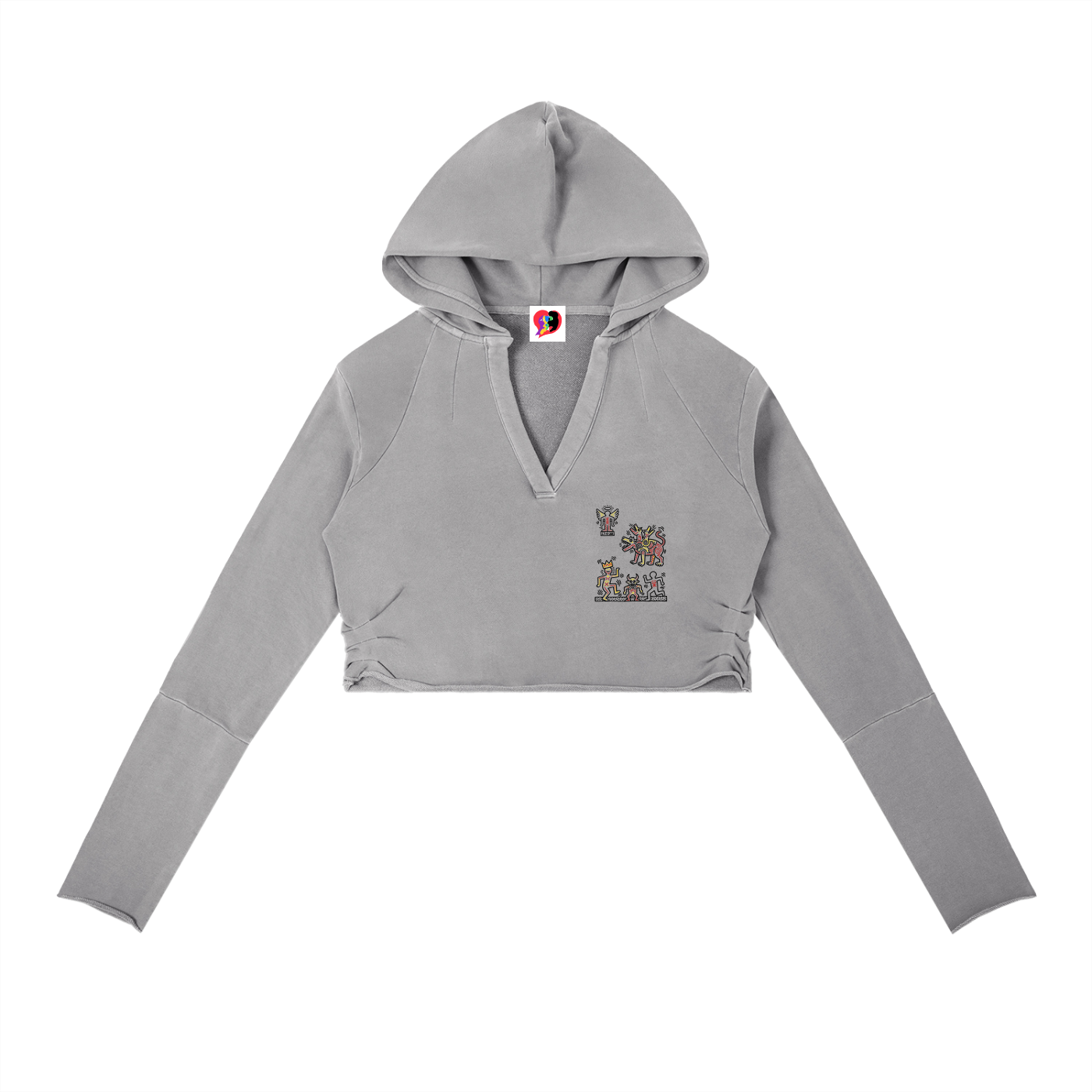 Vintage Washed Raw Edge Hoodie