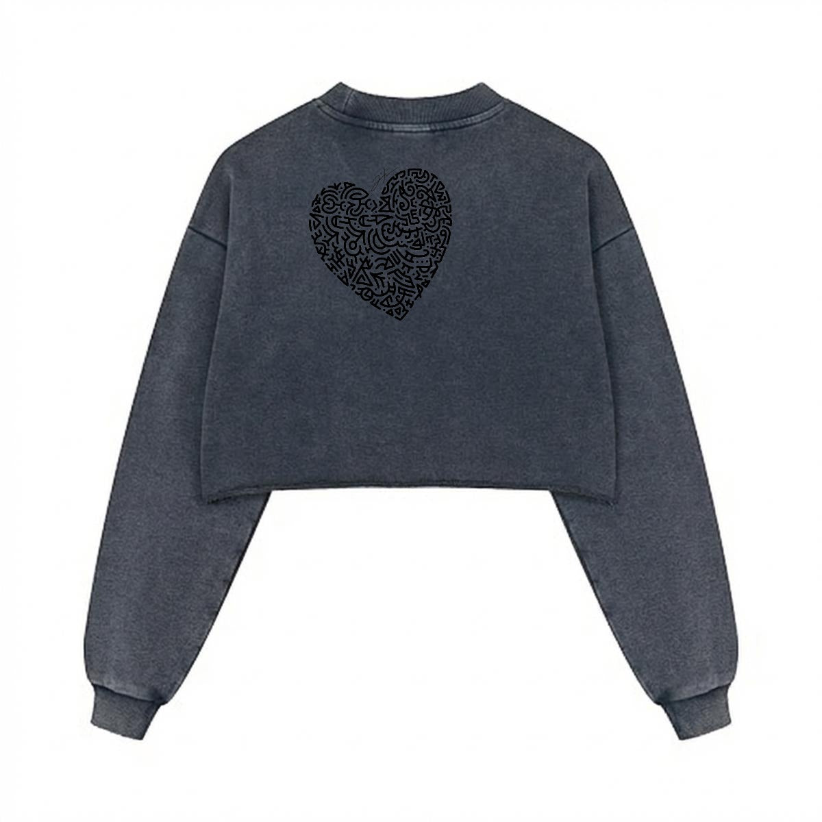 Assumption is the Root Behavior is the Fruit Women’s Cotton Cropped Distressed Sweatshirt