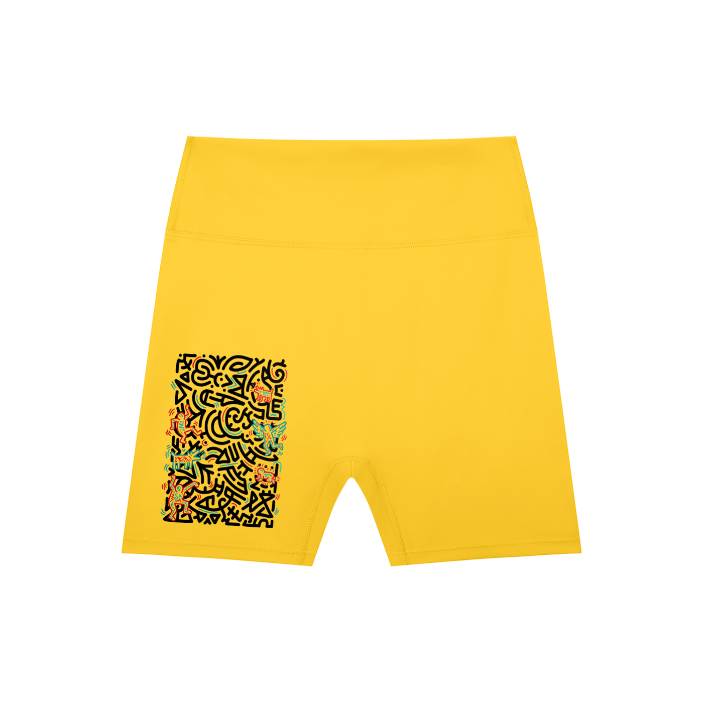 SQUIGGLE High-Waisted Blend Biker Shorts