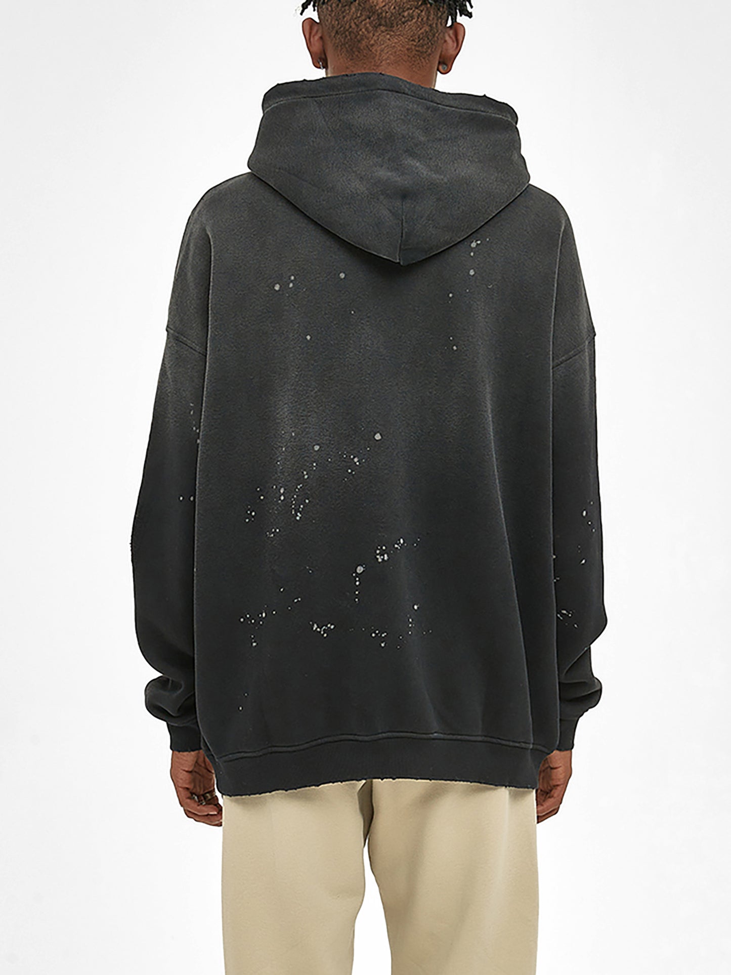SQUIG Vintage Washed Frayed Fleece Hoodie
