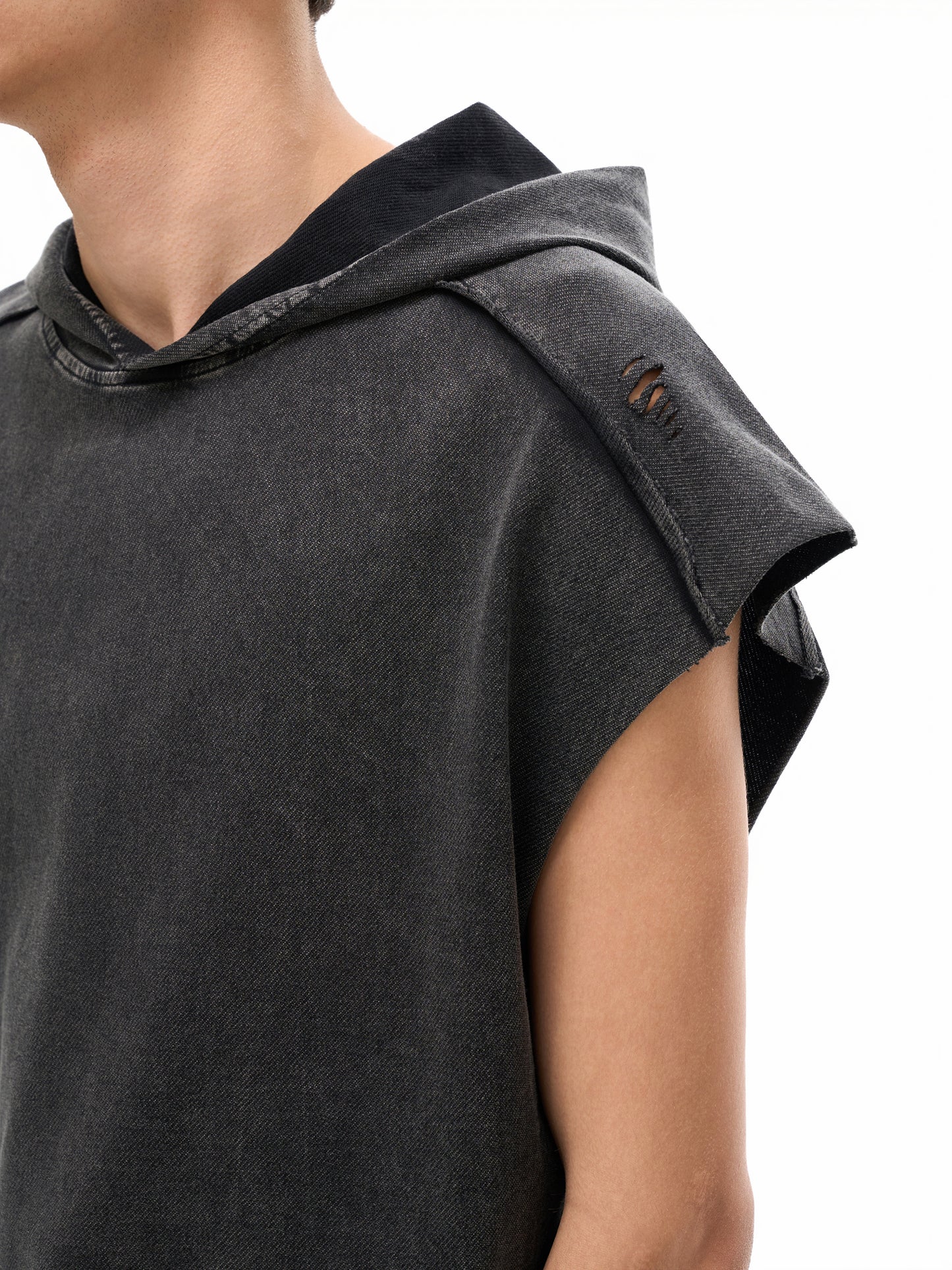SQUIG Vintage Washed Boxy Hooded Tank Top