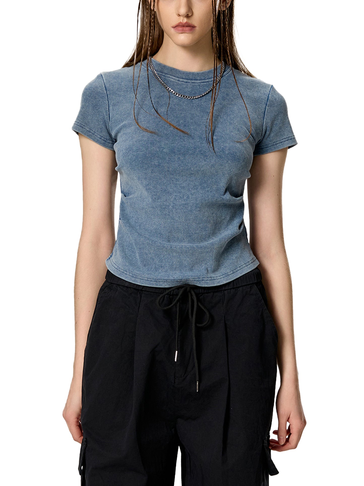 My Peace is Untouchable Vintage Washed Bodycon Cotton T-Shirt