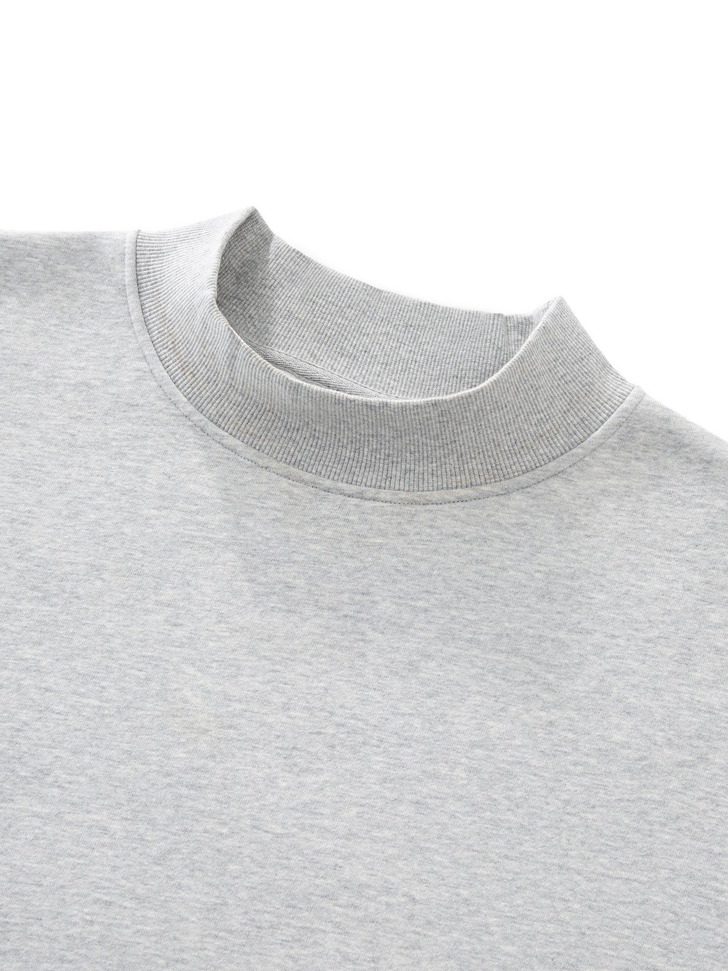SQUIGGLE Essential Fleece Mock-Neck Crew Sweatshirt
