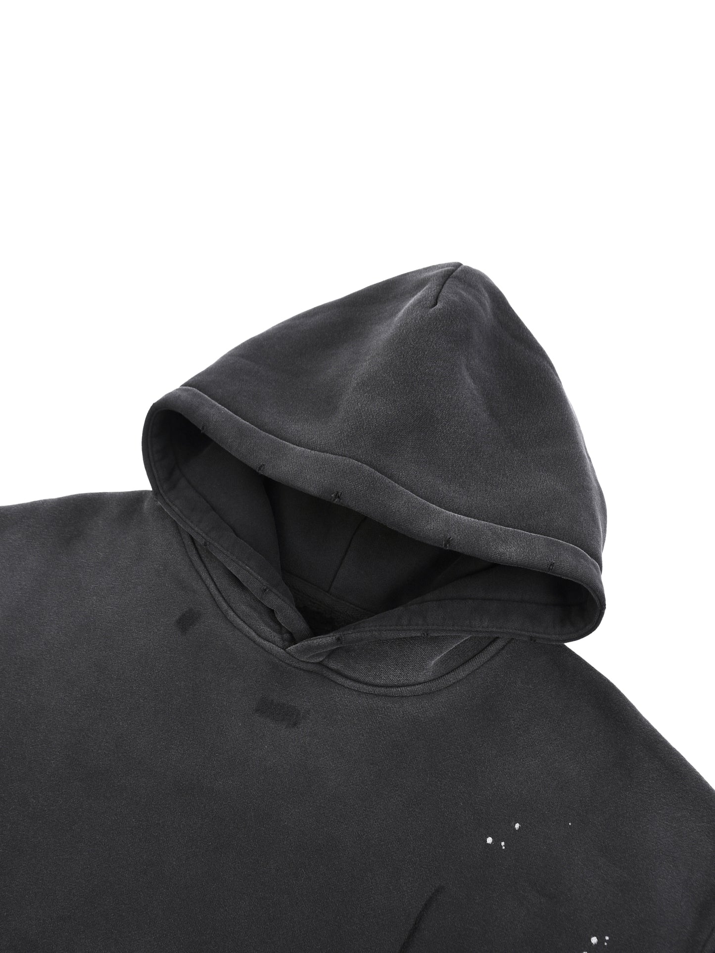 SQUIG Vintage Washed Frayed Fleece Hoodie