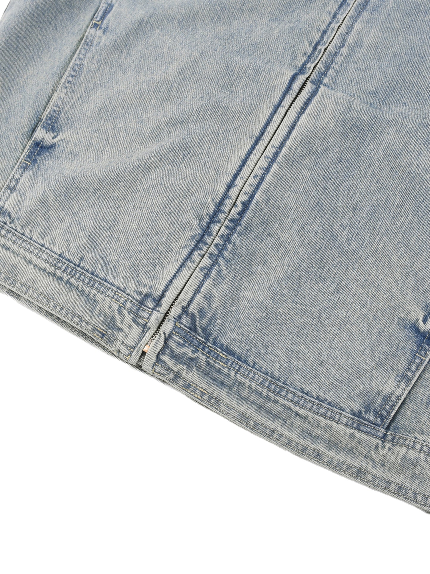 1980s Hieroglyphics Vintage Wash Zip Denim Unisex Jacket
