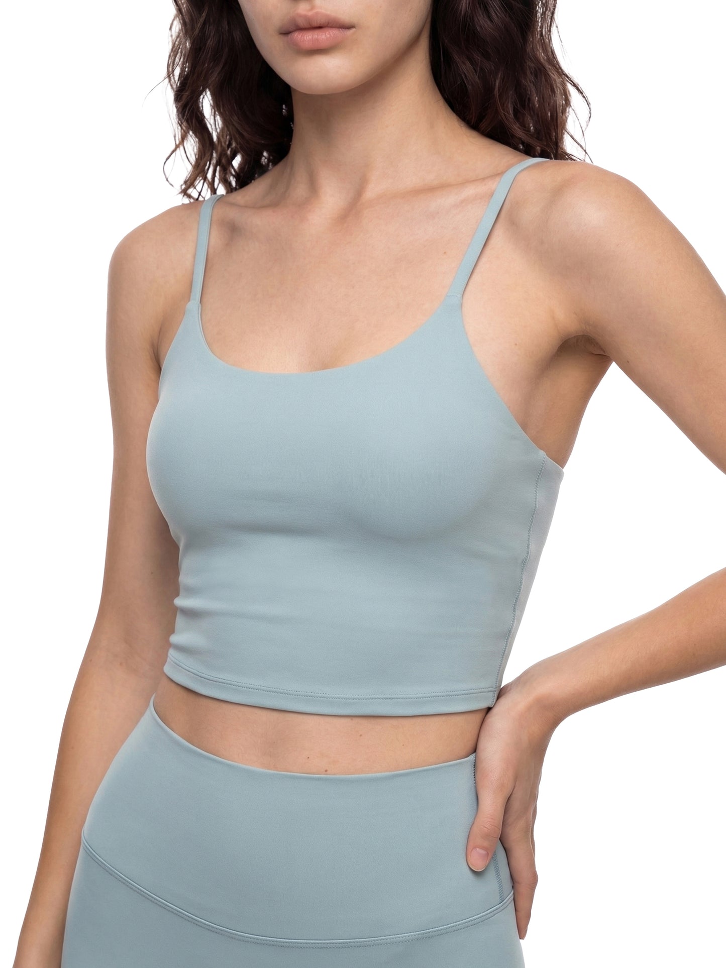 SQUIGGLE Spaghetti Strap Yoga Sports Bra