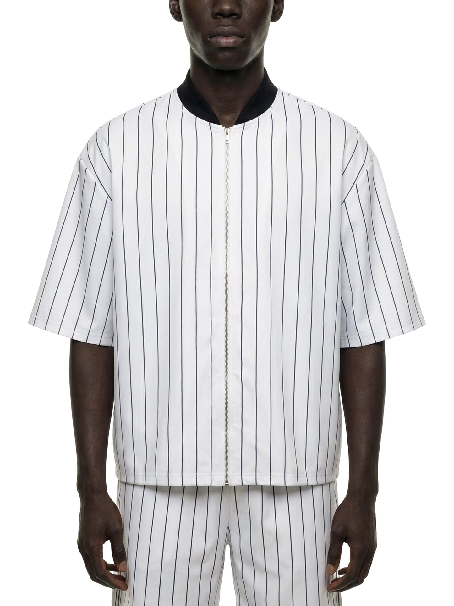 I Am the Way Unisex Striped Full-Zip Baseball Jersey