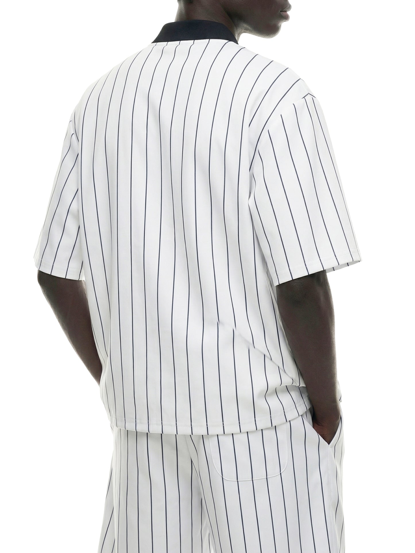 I Am the Way Unisex Striped Full-Zip Baseball Jersey