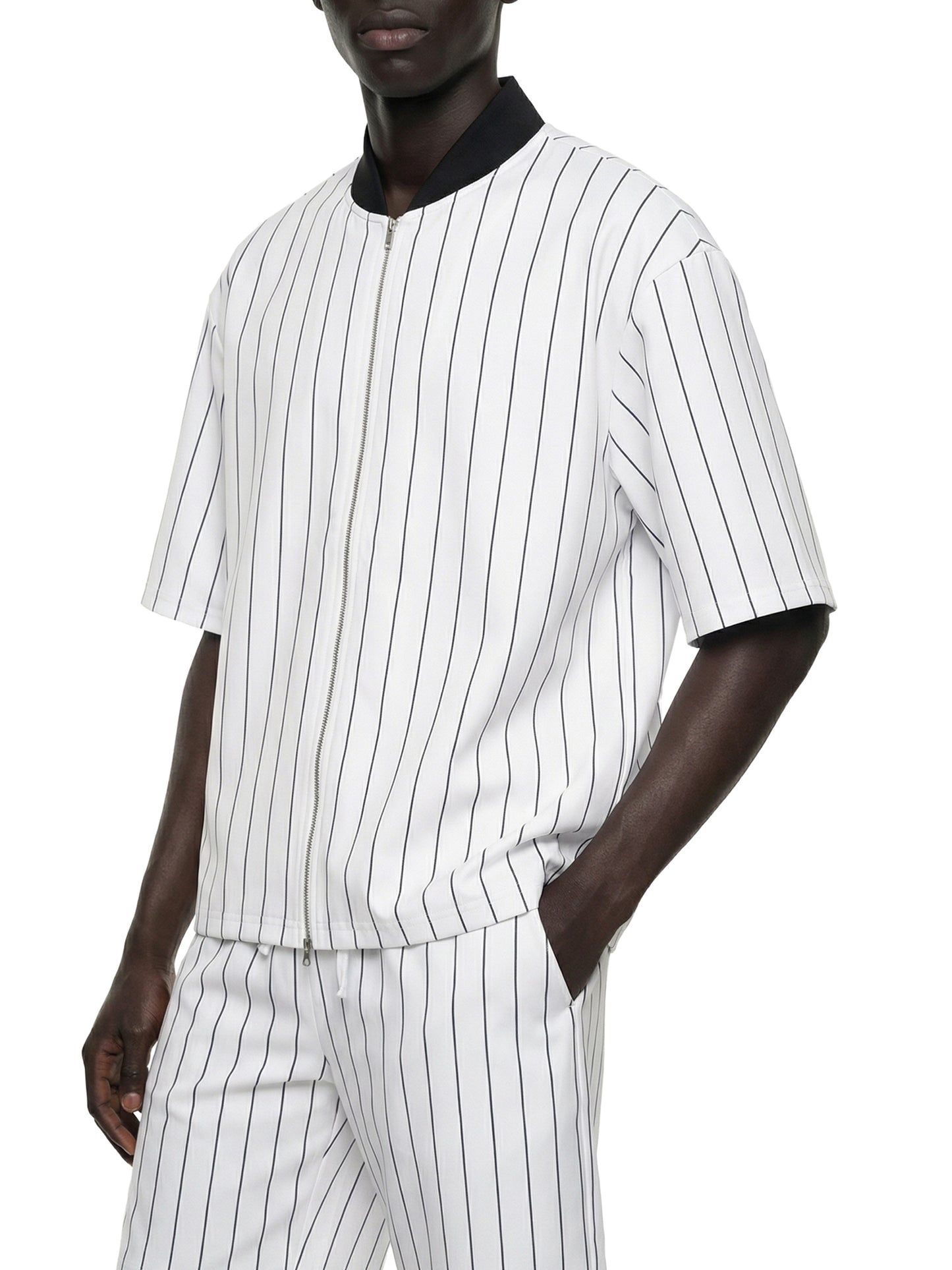 I Am the Way Unisex Striped Full-Zip Baseball Jersey
