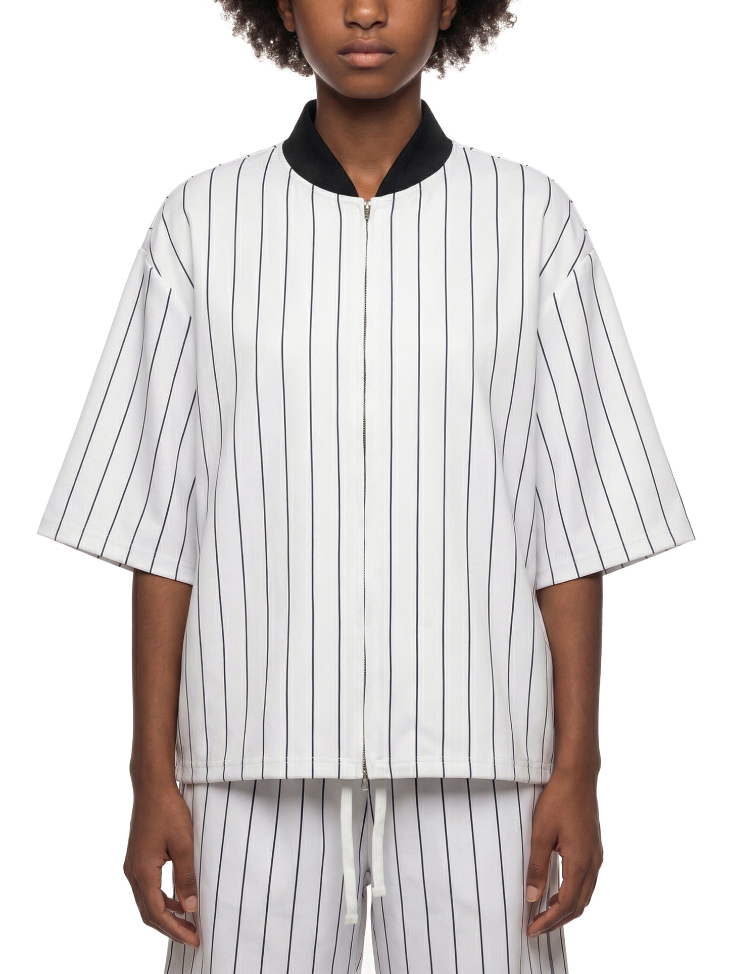 I Am the Way Unisex Striped Full-Zip Baseball Jersey