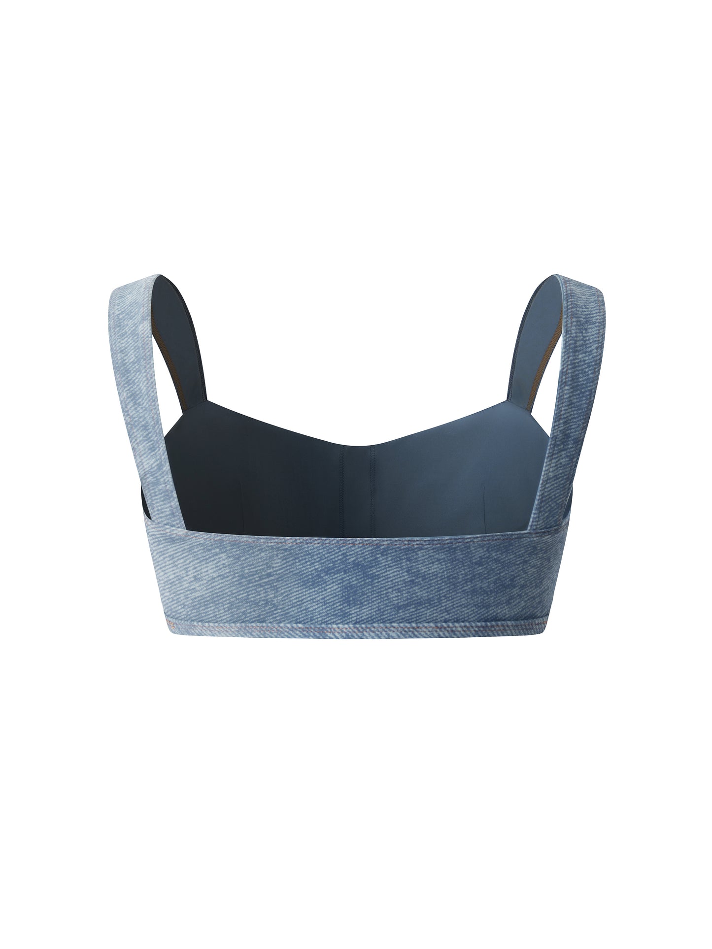 SQUIGGLE Women's Faux Denim Sports Bra