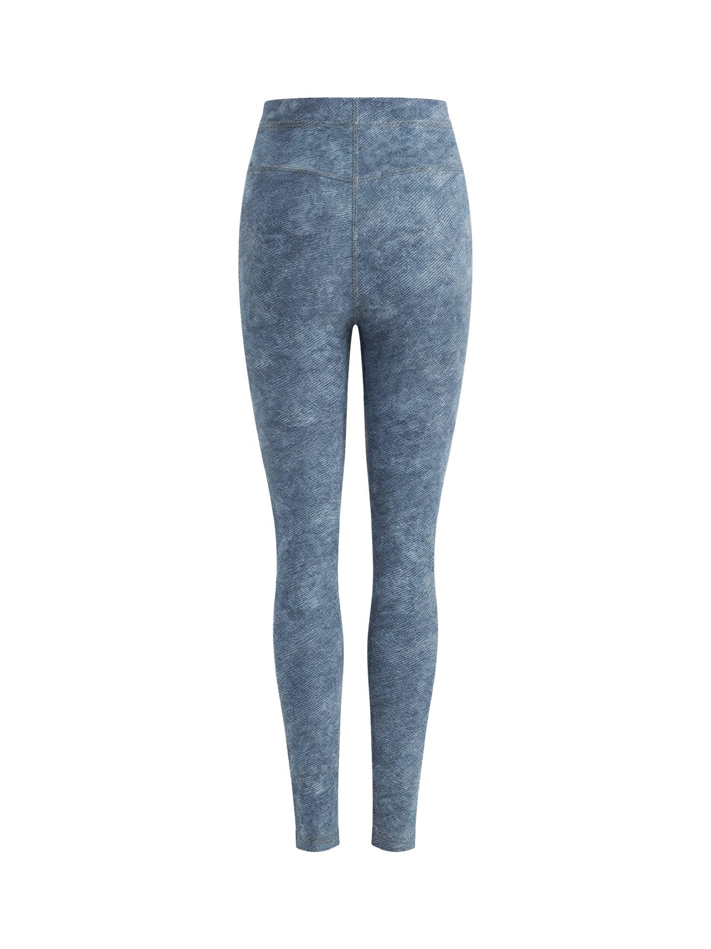 SQUIGGLE Women's Faux Denim Zip-Fly Leggings