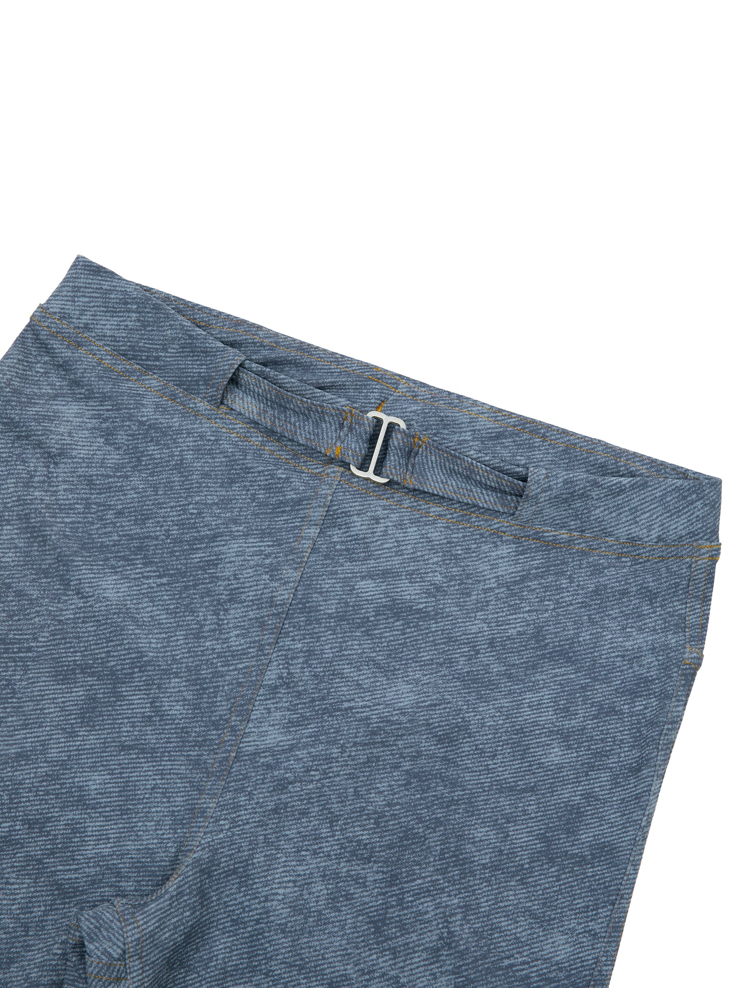 SQUIGGLE Women's Faux Denim Zip-Fly Leggings