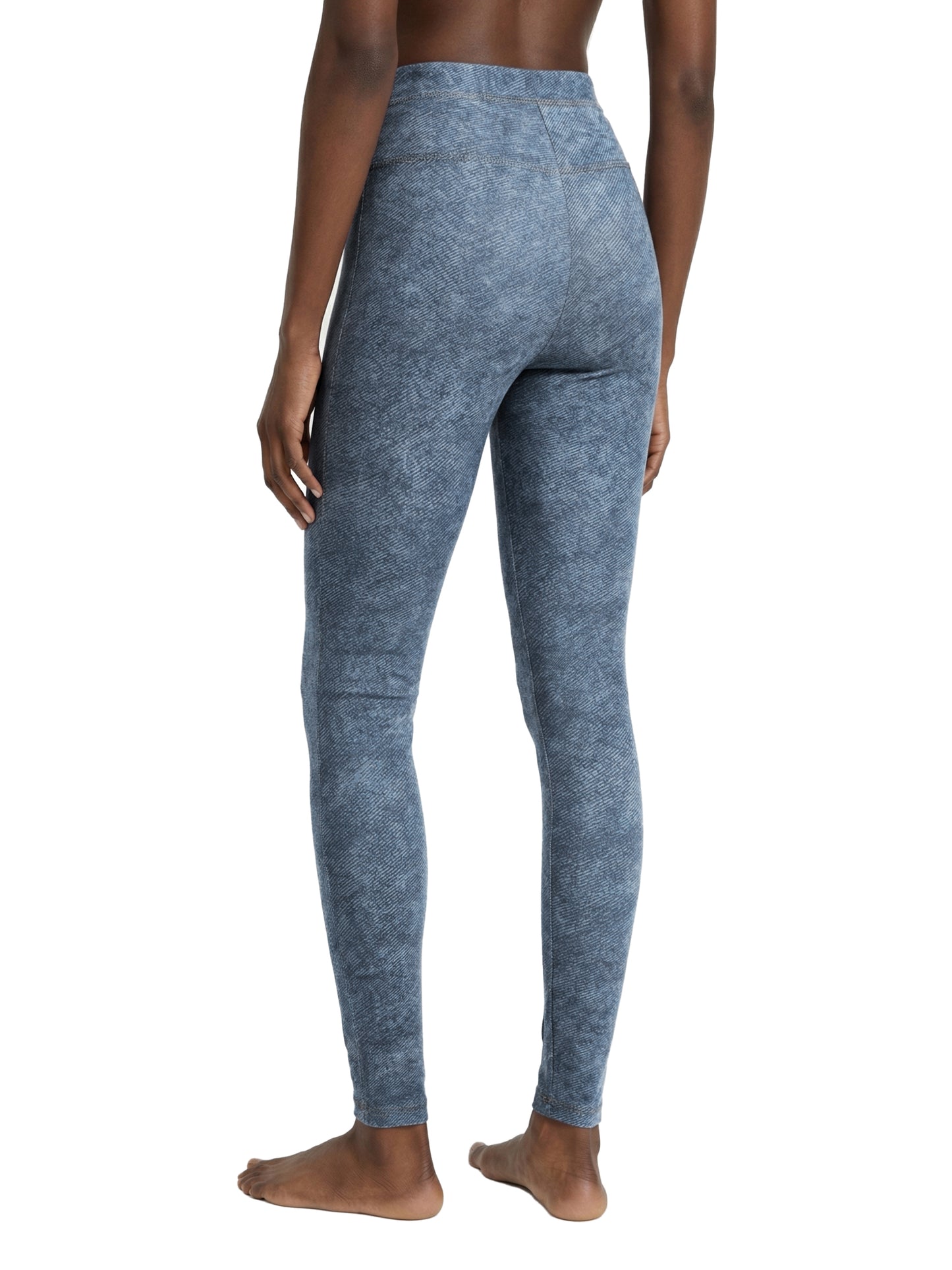 SQUIGGLE Women's Faux Denim Zip-Fly Leggings