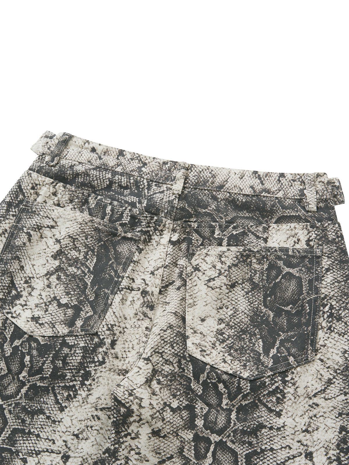 Foundational BLK Men's Snake Print Barrel Leg Pants