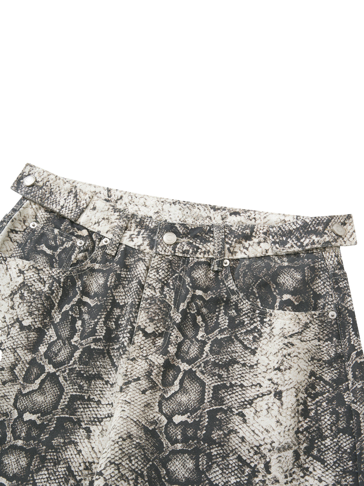 Foundational BLK Men's Snake Print Barrel Leg Pants