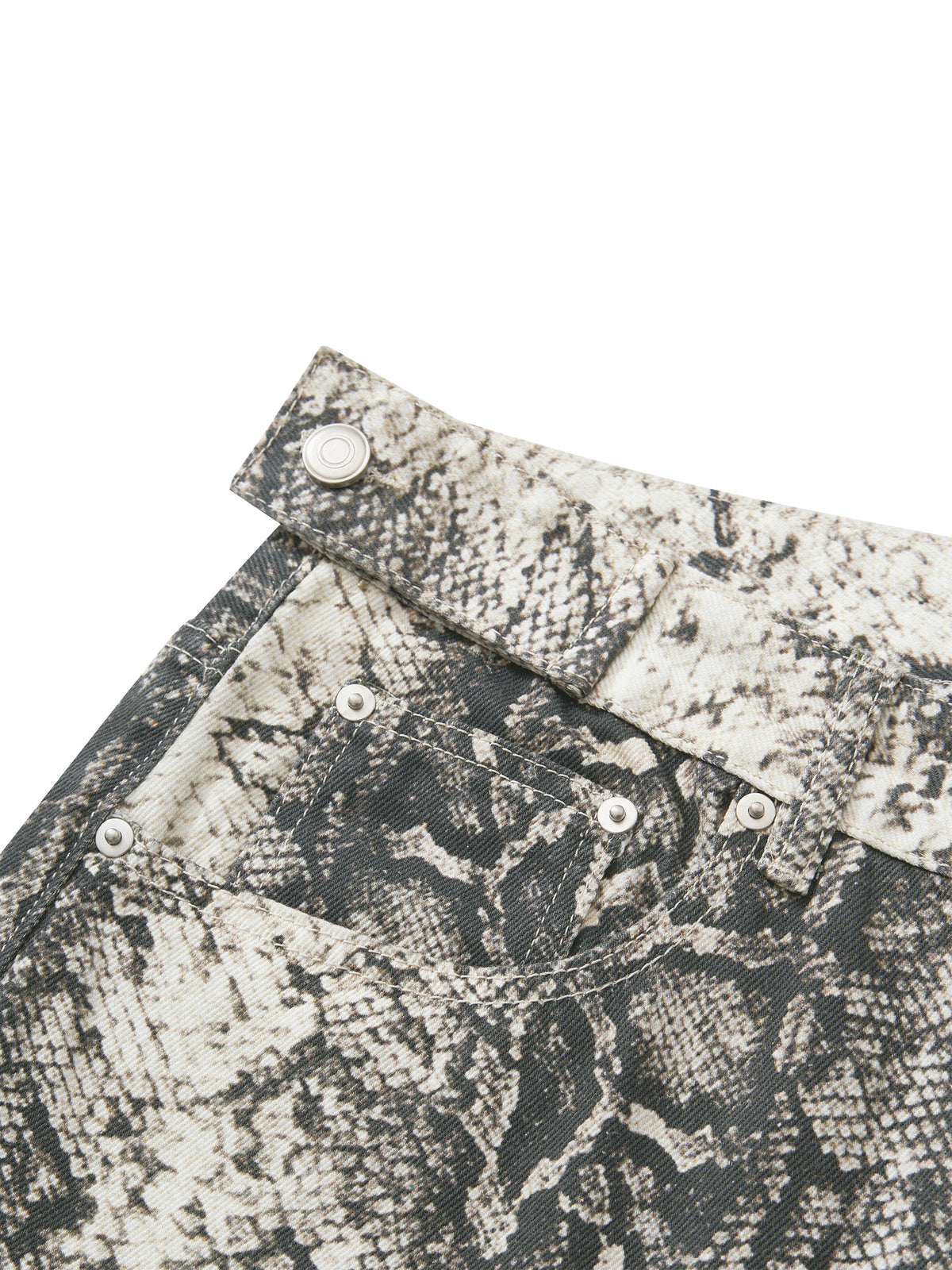 Foundational BLK Men's Snake Print Barrel Leg Pants