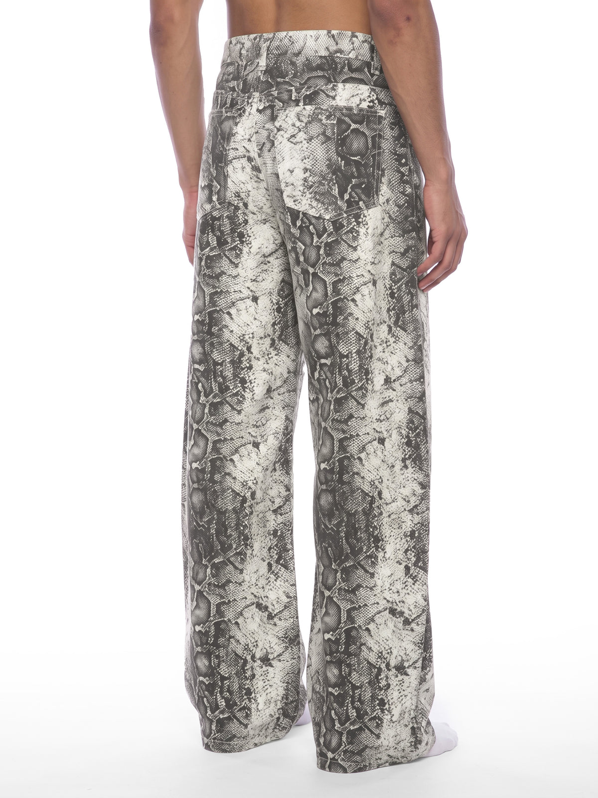 Foundational BLK Men's Snake Print Barrel Leg Pants