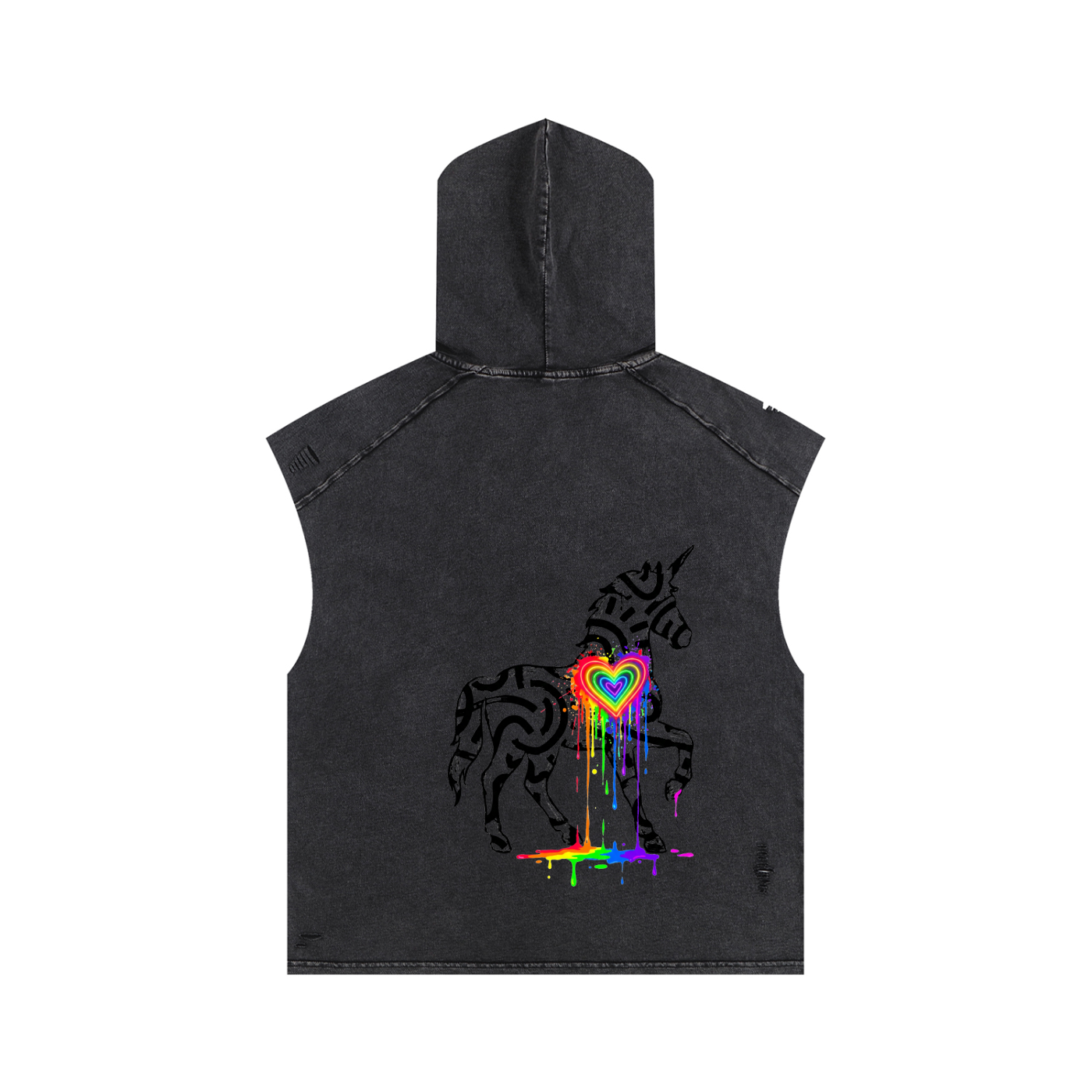 SQUIG Vintage Washed Boxy Hooded Tank Top