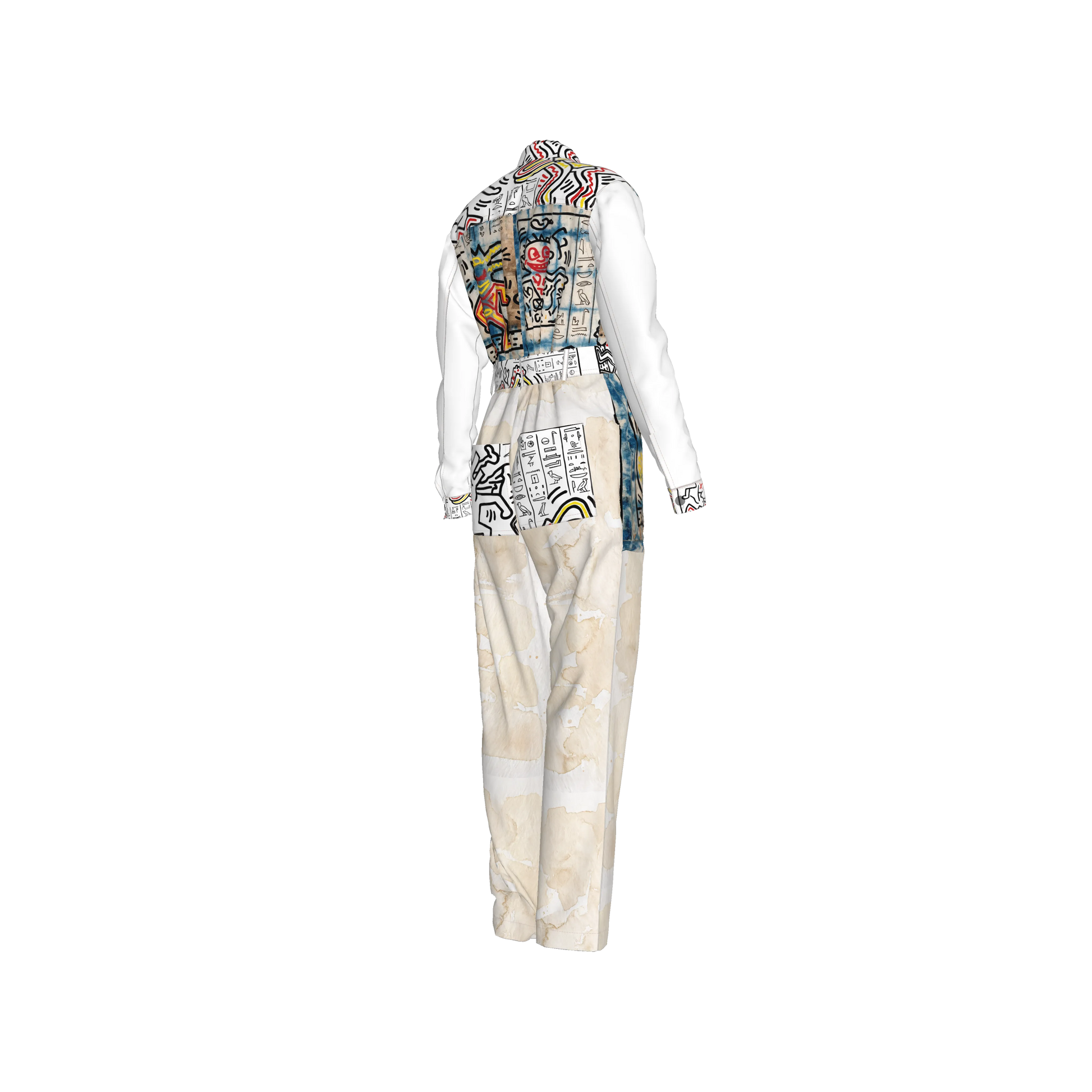 1986 Hieroglyphics Pima Cotton Jurassic Explorer Jumpsuit