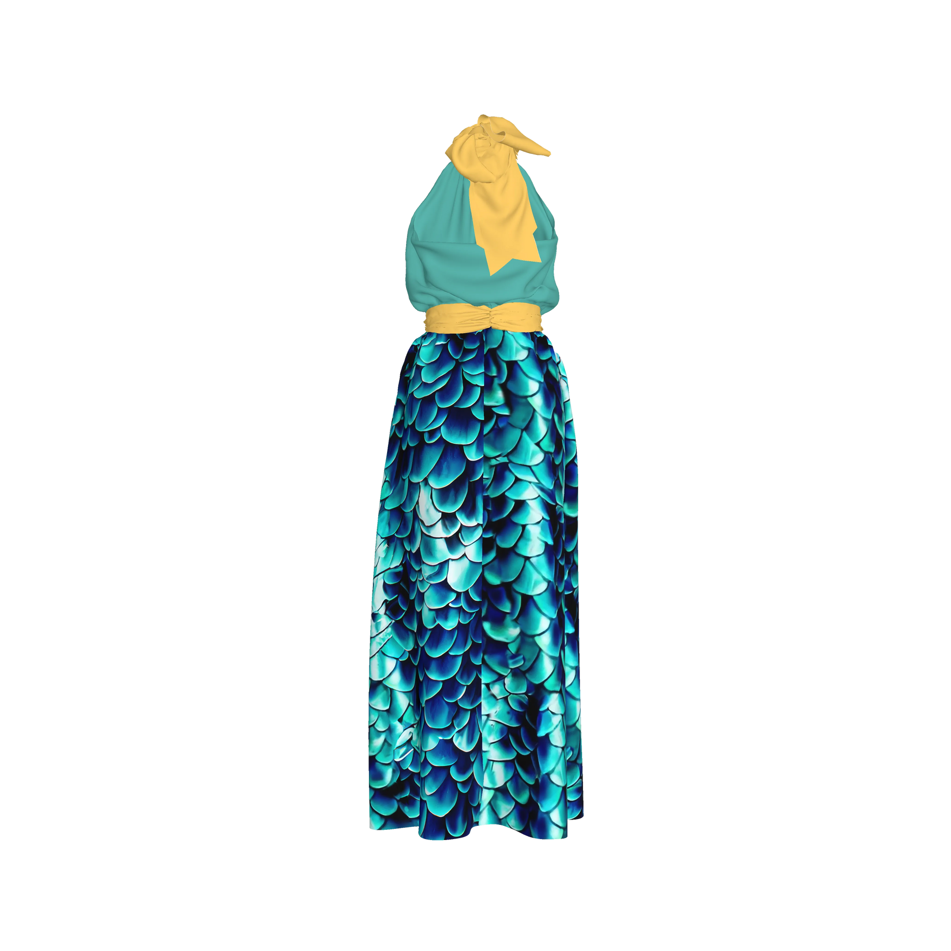 Sea Baby Backless Womens Halter Maxi